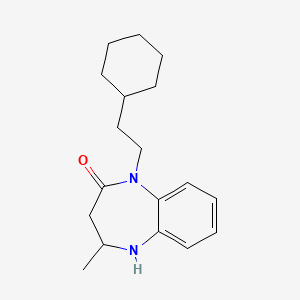 molecular formula C18H26N2O B11129259 1-(2-cyclohexylethyl)-4-methyl-1,3,4,5-tetrahydro-2H-1,5-benzodiazepin-2-one 