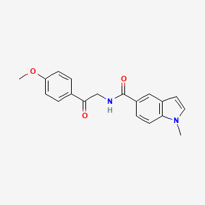 molecular formula C19H18N2O3 B11129373 N-[2-(4-methoxyphenyl)-2-oxoethyl]-1-methyl-1H-indole-5-carboxamide 