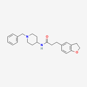 molecular formula C23H28N2O2 B11129390 N-(1-benzyl-4-piperidyl)-3-(2,3-dihydro-1-benzofuran-5-yl)propanamide 