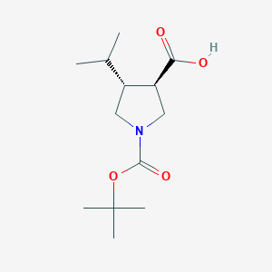(3R,4R)-1-(tert-butoxycarbonyl)-4-isopropylpyrrolidine-3-carboxylic acid