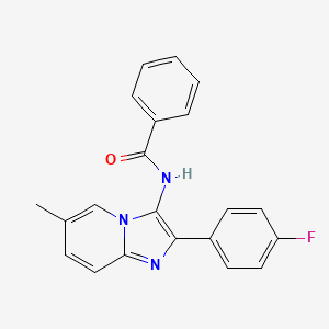 molecular formula C21H16FN3O B11129583 N-[2-(4-fluorophenyl)-6-methylimidazo[1,2-a]pyridin-3-yl]benzamide 