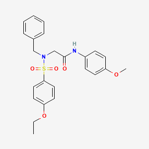 molecular formula C24H26N2O5S B11129792 N~2~-benzyl-N~2~-[(4-ethoxyphenyl)sulfonyl]-N-(4-methoxyphenyl)glycinamide 