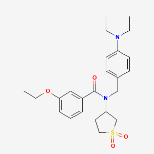 molecular formula C24H32N2O4S B11129822 N-[4-(diethylamino)benzyl]-N-(1,1-dioxidotetrahydrothiophen-3-yl)-3-ethoxybenzamide 