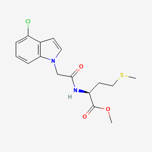 molecular formula C16H19ClN2O3S B11130243 methyl N-[(4-chloro-1H-indol-1-yl)acetyl]-L-methioninate 