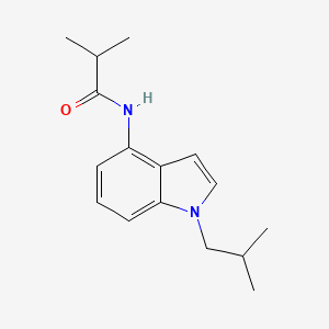molecular formula C16H22N2O B11130329 N-(1-isobutyl-1H-indol-4-yl)-2-methylpropanamide 