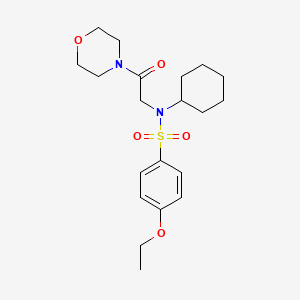 molecular formula C20H30N2O5S B11130466 N-cyclohexyl-4-ethoxy-N-[2-(morpholin-4-yl)-2-oxoethyl]benzenesulfonamide 