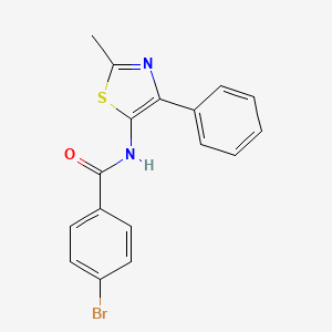 molecular formula C17H13BrN2OS B11130593 4-bromo-N-(2-methyl-4-phenyl-1,3-thiazol-5-yl)benzamide 