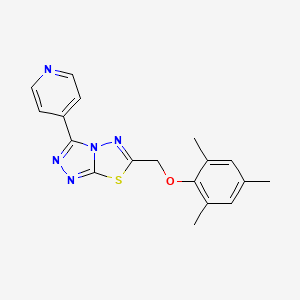 molecular formula C18H17N5OS B11131082 6-[(Mesityloxy)methyl]-3-(4-pyridyl)[1,2,4]triazolo[3,4-b][1,3,4]thiadiazole 