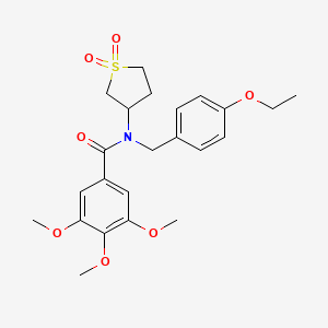 molecular formula C23H29NO7S B11131122 N-(1,1-dioxidotetrahydrothiophen-3-yl)-N-(4-ethoxybenzyl)-3,4,5-trimethoxybenzamide 