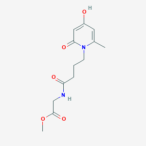 molecular formula C13H18N2O5 B11131140 methyl 2-({4-[4-hydroxy-2-methyl-6-oxo-1(6H)-pyridinyl]butanoyl}amino)acetate 