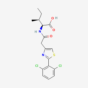 molecular formula C17H18Cl2N2O3S B11131197 N-{[2-(2,6-dichlorophenyl)-1,3-thiazol-4-yl]acetyl}-L-isoleucine 