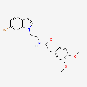 molecular formula C20H21BrN2O3 B11131343 N-[2-(6-bromo-1H-indol-1-yl)ethyl]-2-(3,4-dimethoxyphenyl)acetamide 