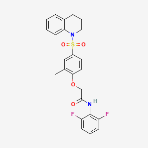 molecular formula C24H22F2N2O4S B11131483 N-(2,6-difluorophenyl)-2-[4-(3,4-dihydroquinolin-1(2H)-ylsulfonyl)-2-methylphenoxy]acetamide 