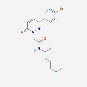 molecular formula C20H26BrN3O2 B11131503 2-(3-(4-bromophenyl)-6-oxopyridazin-1(6H)-yl)-N-(6-methylheptan-2-yl)acetamide 