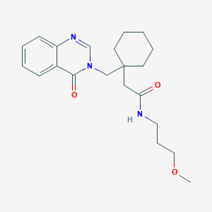 molecular formula C21H29N3O3 B11131515 N-(3-methoxypropyl)-2-(1-{[4-oxo-3(4H)-quinazolinyl]methyl}cyclohexyl)acetamide 