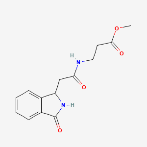 molecular formula C14H16N2O4 B11131525 methyl 3-{[2-(3-oxo-2,3-dihydro-1H-isoindol-1-yl)acetyl]amino}propanoate 