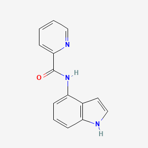 molecular formula C14H11N3O B11131533 N-(1H-indol-4-yl)-2-pyridinecarboxamide 