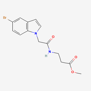 molecular formula C14H15BrN2O3 B11131603 methyl N-[(5-bromo-1H-indol-1-yl)acetyl]-beta-alaninate 