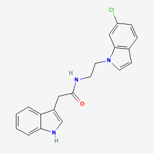 molecular formula C20H18ClN3O B11131692 N-[2-(6-chloro-1H-indol-1-yl)ethyl]-2-(1H-indol-3-yl)acetamide 
