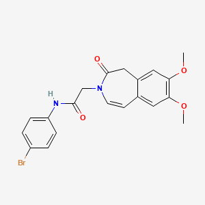 molecular formula C20H19BrN2O4 B11131749 N-(4-bromophenyl)-2-(7,8-dimethoxy-2-oxo-1,2-dihydro-3H-3-benzazepin-3-yl)acetamide 
