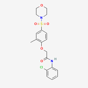 molecular formula C19H21ClN2O5S B11131876 N-(2-Chlorophenyl)-2-[2-methyl-4-(morpholine-4-sulfonyl)phenoxy]acetamide 