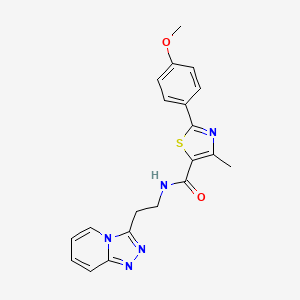 molecular formula C20H19N5O2S B11131896 2-(4-methoxyphenyl)-4-methyl-N-(2-[1,2,4]triazolo[4,3-a]pyridin-3-ylethyl)-1,3-thiazole-5-carboxamide 