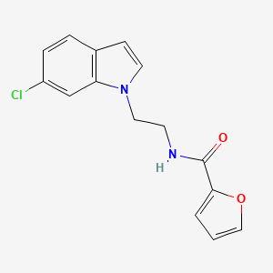 molecular formula C15H13ClN2O2 B11131908 N-[2-(6-chloro-1H-indol-1-yl)ethyl]-2-furamide 