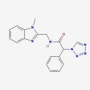 molecular formula C18H17N7O B11131928 N-[(1-methyl-1H-benzimidazol-2-yl)methyl]-2-phenyl-2-(1H-tetrazol-1-yl)acetamide 