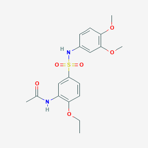 molecular formula C18H22N2O6S B11132011 N-{5-[(3,4-dimethoxyphenyl)sulfamoyl]-2-ethoxyphenyl}acetamide 