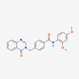 molecular formula C24H21N3O4 B11132310 N-(2,4-dimethoxyphenyl)-4-[(4-oxoquinazolin-3(4H)-yl)methyl]benzamide 