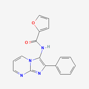 molecular formula C17H12N4O2 B11132329 N-{2-phenylimidazo[1,2-a]pyrimidin-3-yl}furan-2-carboxamide 
