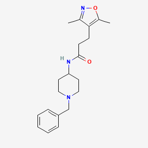 molecular formula C20H27N3O2 B11132699 N-(1-benzyl-4-piperidyl)-3-(3,5-dimethyl-4-isoxazolyl)propanamide 