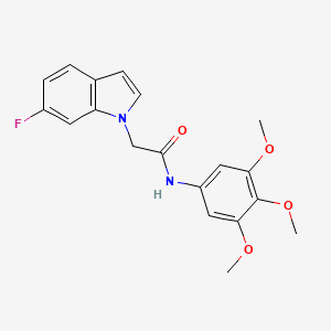 molecular formula C19H19FN2O4 B11132707 2-(6-fluoro-1H-indol-1-yl)-N-(3,4,5-trimethoxyphenyl)acetamide 
