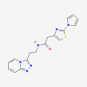 molecular formula C17H16N6OS B11132723 2-[2-(1H-pyrrol-1-yl)-1,3-thiazol-4-yl]-N-(2-[1,2,4]triazolo[4,3-a]pyridin-3-ylethyl)acetamide 