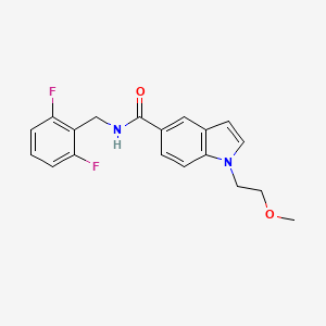 molecular formula C19H18F2N2O2 B11132853 N-(2,6-difluorobenzyl)-1-(2-methoxyethyl)-1H-indole-5-carboxamide 