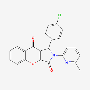 molecular formula C23H15ClN2O3 B11132965 1-(4-Chlorophenyl)-2-(6-methylpyridin-2-yl)-1,2-dihydrochromeno[2,3-c]pyrrole-3,9-dione 