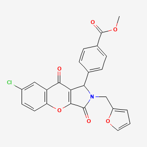 molecular formula C24H16ClNO6 B11132979 Methyl 4-[7-chloro-2-(furan-2-ylmethyl)-3,9-dioxo-1,2,3,9-tetrahydrochromeno[2,3-c]pyrrol-1-yl]benzoate 