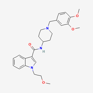 molecular formula C26H33N3O4 B11133072 N-[1-(3,4-dimethoxybenzyl)-4-piperidyl]-1-(2-methoxyethyl)-1H-indole-3-carboxamide 