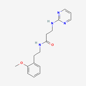 molecular formula C16H20N4O2 B11133114 N-(2-methoxyphenethyl)-3-(2-pyrimidinylamino)propanamide 