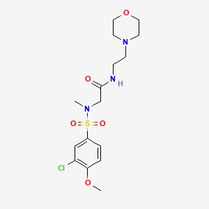 molecular formula C16H24ClN3O5S B11133167 N~2~-[(3-chloro-4-methoxyphenyl)sulfonyl]-N~2~-methyl-N-[2-(morpholin-4-yl)ethyl]glycinamide 
