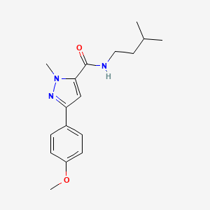 molecular formula C17H23N3O2 B11133198 N-isopentyl-3-(4-methoxyphenyl)-1-methyl-1H-pyrazole-5-carboxamide 