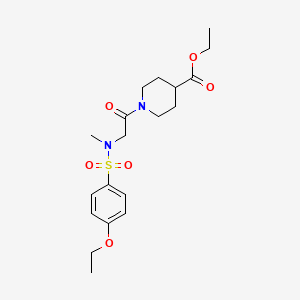 molecular formula C19H28N2O6S B11133329 ethyl 1-{N-[(4-ethoxyphenyl)sulfonyl]-N-methylglycyl}piperidine-4-carboxylate 