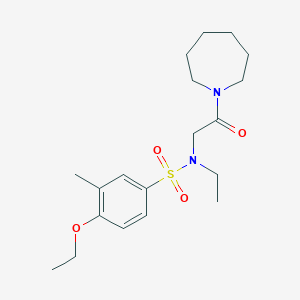 molecular formula C19H30N2O4S B11133359 N-[2-(azepan-1-yl)-2-oxoethyl]-4-ethoxy-N-ethyl-3-methylbenzenesulfonamide 