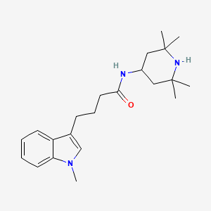 molecular formula C22H33N3O B11133363 4-(1-methyl-1H-indol-3-yl)-N-(2,2,6,6-tetramethyl-4-piperidyl)butanamide 