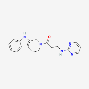 molecular formula C18H19N5O B11133571 3-(2-pyrimidinylamino)-1-(1,3,4,9-tetrahydro-2H-beta-carbolin-2-yl)-1-propanone 