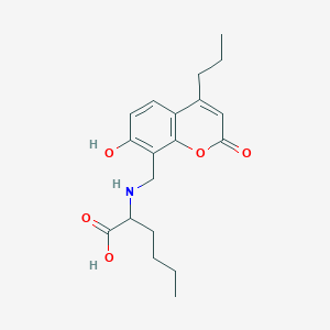 molecular formula C19H25NO5 B11133675 N-[(7-hydroxy-2-oxo-4-propyl-2H-chromen-8-yl)methyl]norleucine 