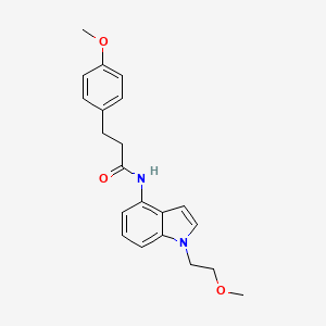 molecular formula C21H24N2O3 B11133843 N-[1-(2-methoxyethyl)-1H-indol-4-yl]-3-(4-methoxyphenyl)propanamide 