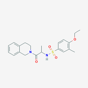 molecular formula C21H26N2O4S B11133931 N-[1-(3,4-dihydroisoquinolin-2(1H)-yl)-1-oxopropan-2-yl]-4-ethoxy-3-methylbenzenesulfonamide 