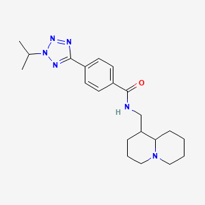 molecular formula C21H30N6O B11133944 N-(octahydro-2H-quinolizin-1-ylmethyl)-4-[2-(propan-2-yl)-2H-tetrazol-5-yl]benzamide 