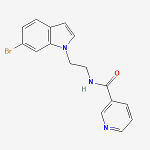 molecular formula C16H14BrN3O B11134066 N-[2-(6-bromo-1H-indol-1-yl)ethyl]nicotinamide 